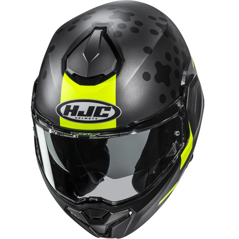 Překlápěcí helma na motorku HJC i101 Astel MC3HSF černo-šedo-fluo žlutá