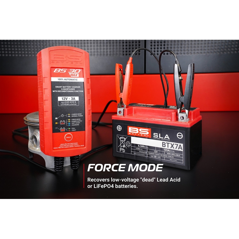 Nabíječka baterií BS-BATTERY SMART (vhodné také pro lithiové baterie) 12V 3A