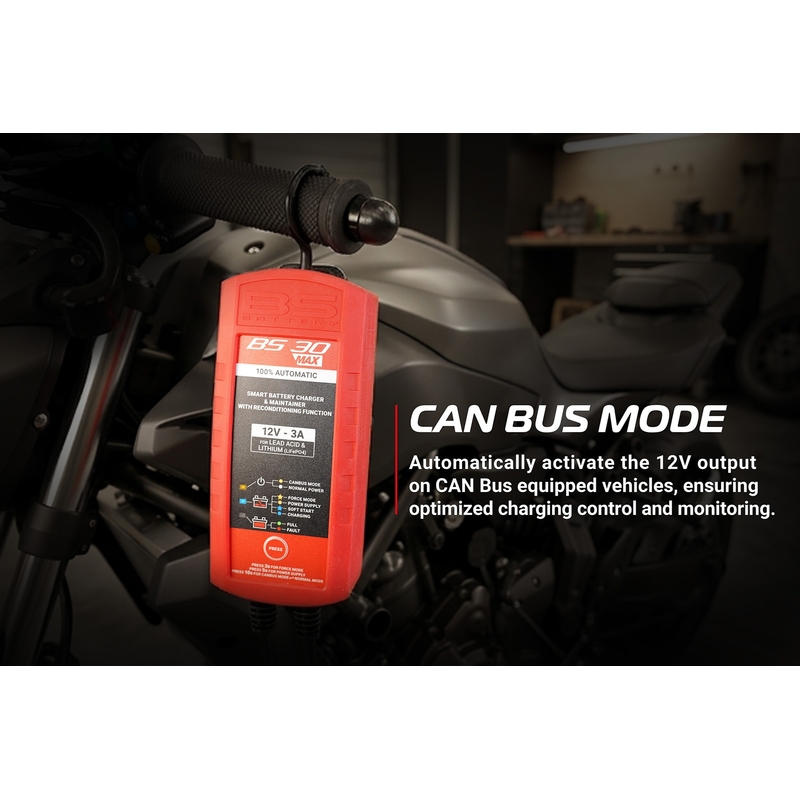 Nabíječka baterií BS-BATTERY SMART (vhodné také pro lithiové baterie) 12V 3A