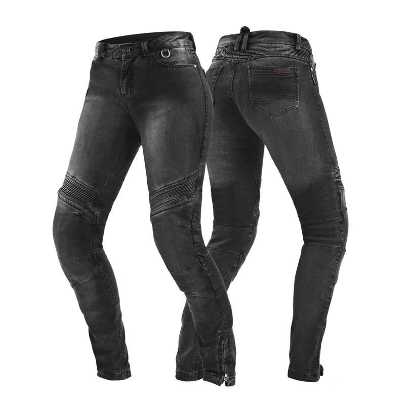 Prodloužené dámské jeansy na motorku Shima Jess modré