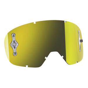 Žluté zrcadlové sklo Works do dětských motokrosových brýlí SCOTT Buzz MX výprodej