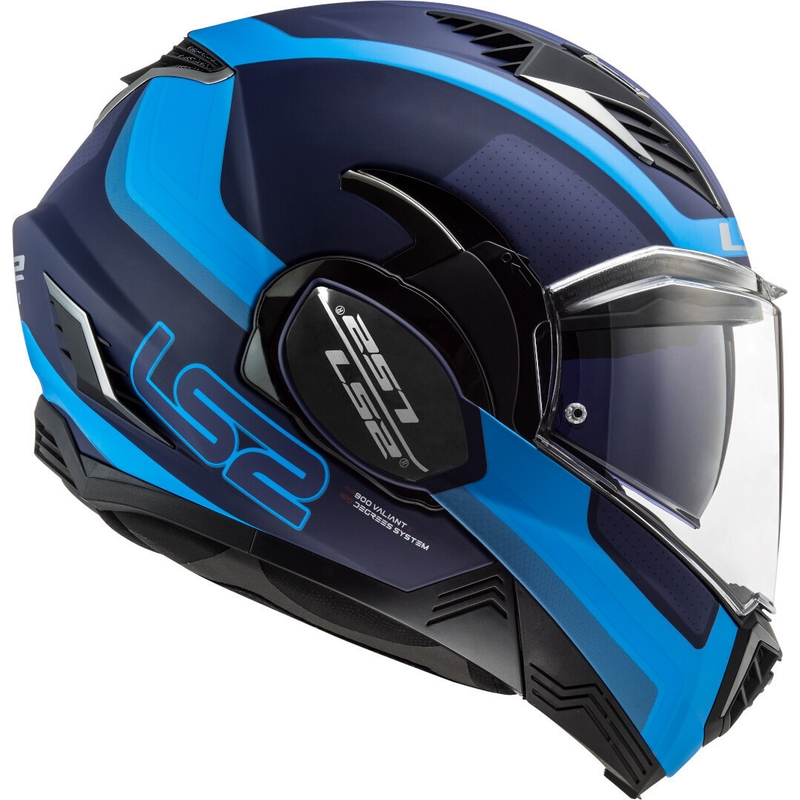 Překlápěcí přilba na motorku LS2 FF900 Valiant II Orbit modrá