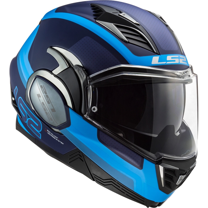 Překlápěcí přilba na motorku LS2 FF900 Valiant II Orbit modrá
