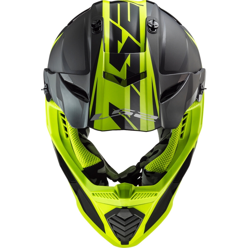 Motokrosová přilba LS2 MX437 Fast Evo Roar černo-fluo žlutá