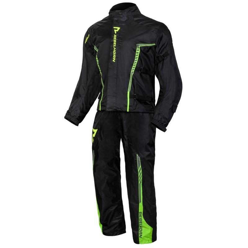 Moto pláštěnka Rebelhorn Patrol černo-fluo žlutá