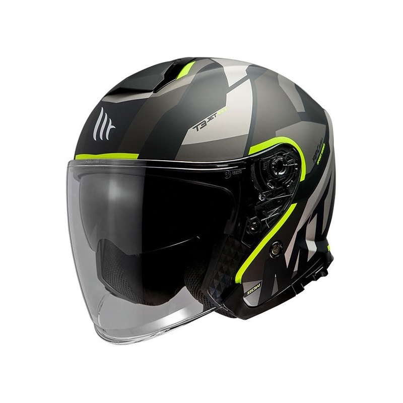 Otevřená přilba na motorku MT Thunder 3 SV Bow černo-šedo-fluo žlutá výprodej