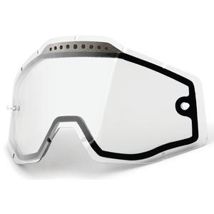 Dvojité čiré plexi pro motokrosové brýle 100% Racecraft/Accuri/Strata