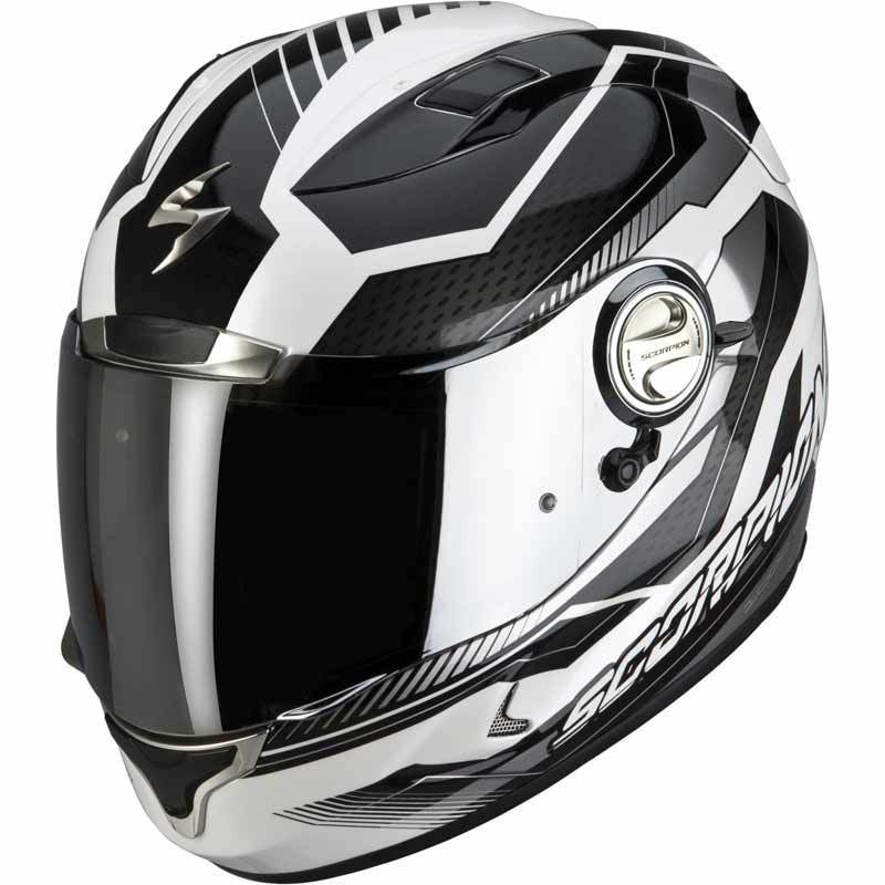 Moto přilba SCORPION EXO-1000 AIR E11 AIRLINE černo-bílá