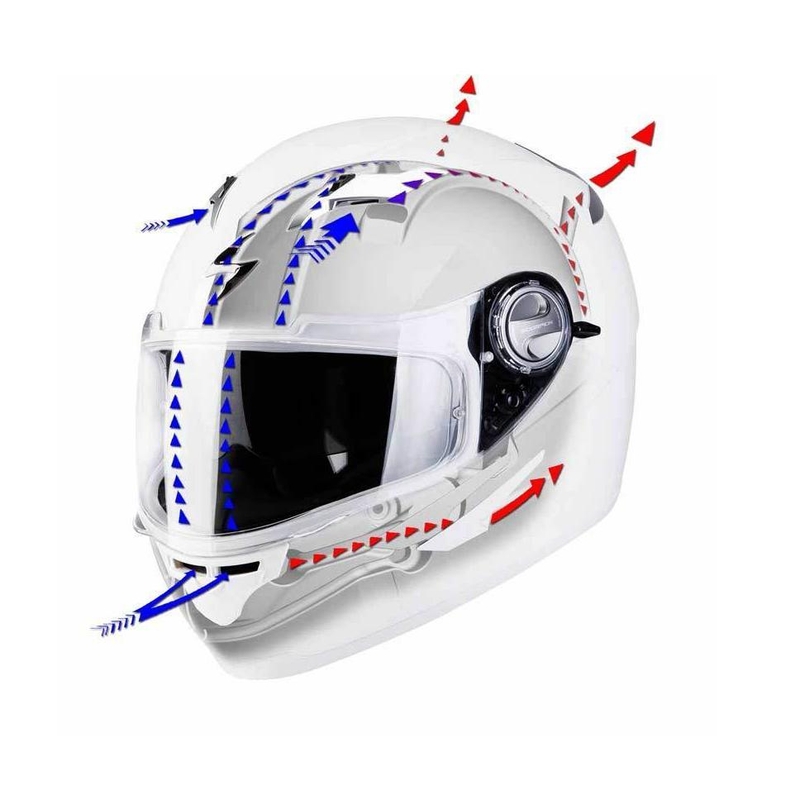 Moto přilba SCORPION EXO-1000 AIR E11 AIRLINE černo-bílá