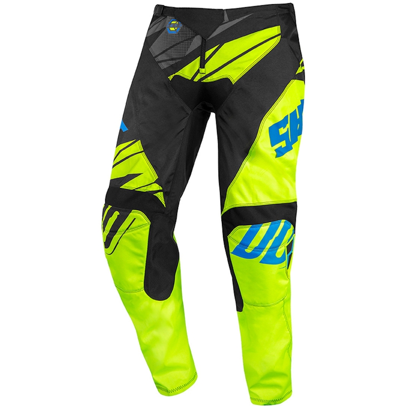 Dětské motokrosové kalhoty Shot Devo Ventury černo-modro-fluo žluté výprodej
