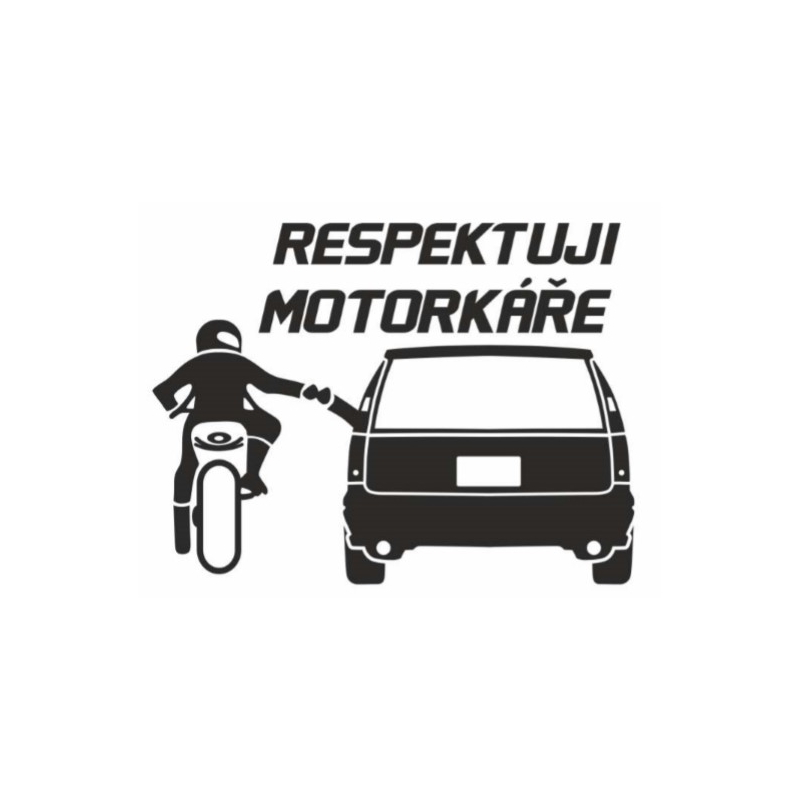 Nálepka Respektuji motorkáře