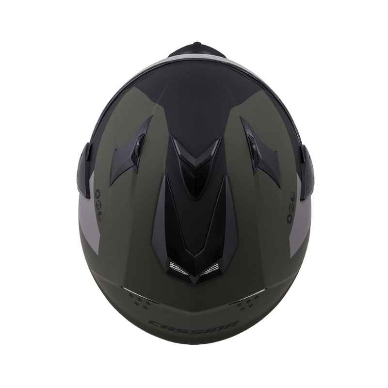 Enduro přilba Cassida Tour 1.1 Spectre černo-šedo-zeleno-fluo oranžová výprodej