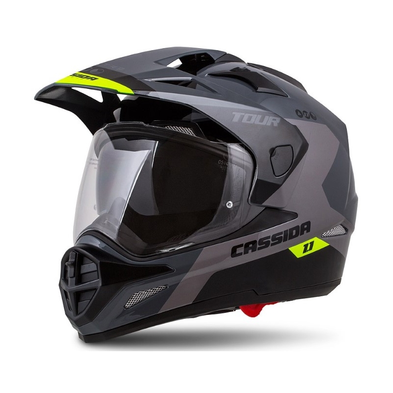 Enduro přilba Cassida Tour 1.1 Spectre černo-šedo-fluo žlutá výprodej