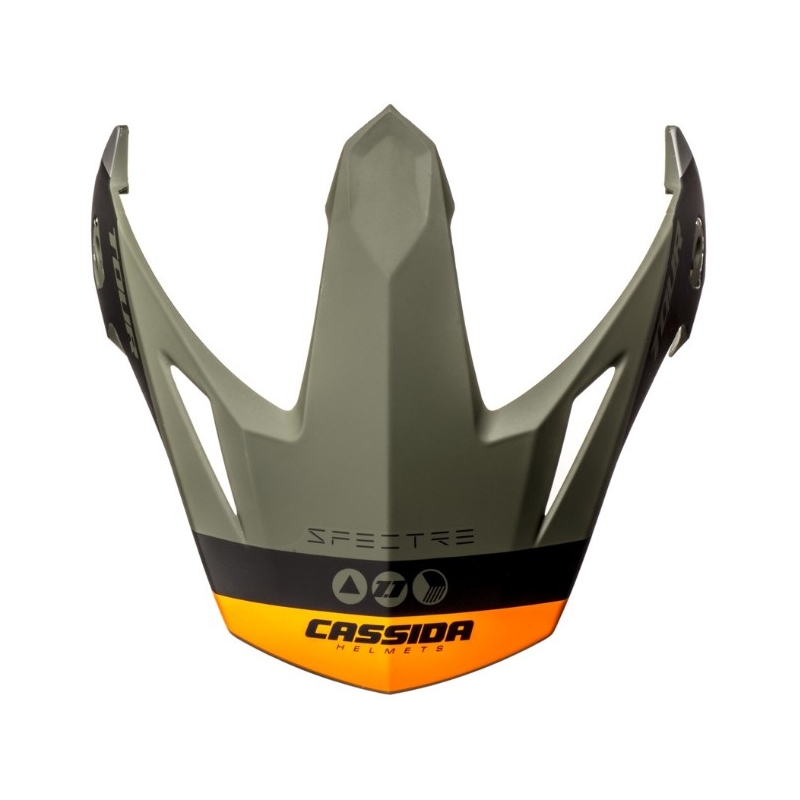 Kšilt pro přilbu Cassida Tour 1.1 Spectre černo-šedo-zeleno-fluo oranžový
