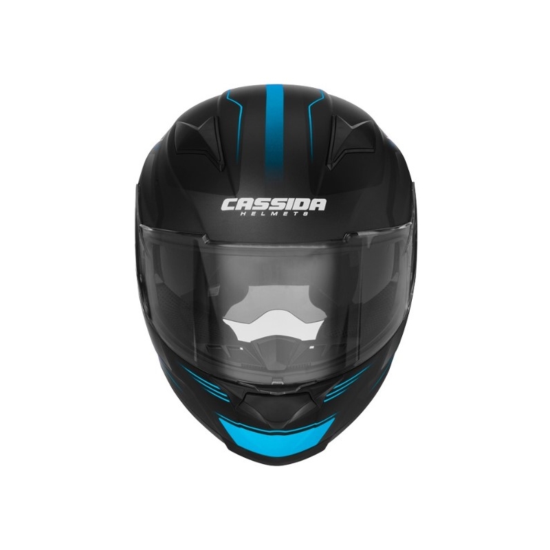 Přilba na motorku Cassida Apex Fusion černo-modrá