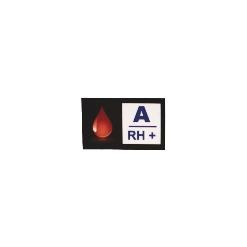 Nálepka s krevní skupinou A RH+
