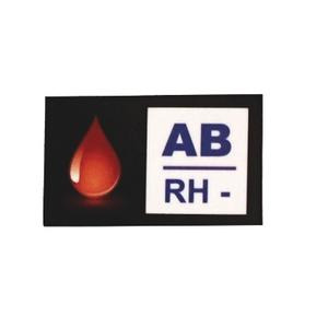 Nálepka s krevní skupinou AB RH-