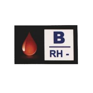Nálepka s krevní skupinou B RH-
