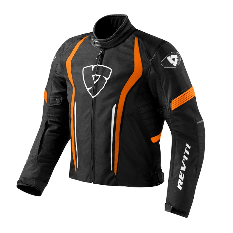 Bunda na motorku Revit Shield černo-oranžová výprodej
