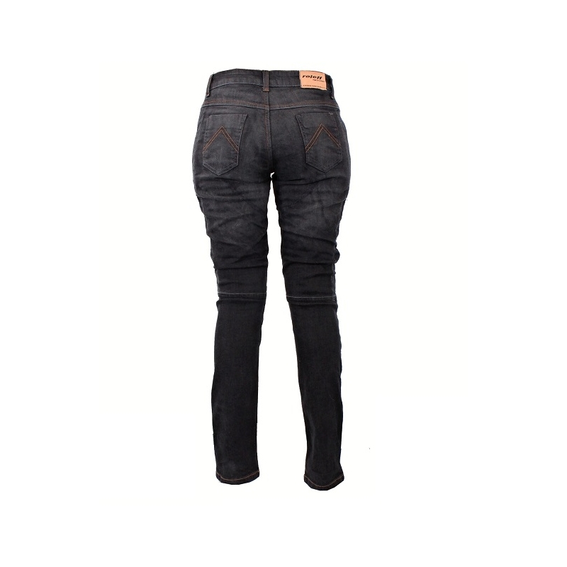 Dámské kevlarové jeansy na motorku Roleff Jeans černé